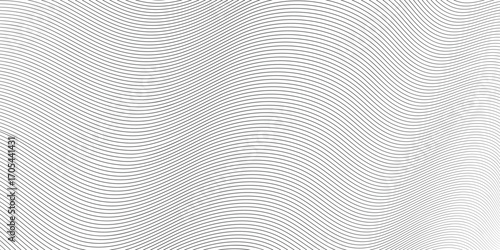 Thin stroke curve pattern line stripes | Decorated random futuristic technological background | Modern gray line vector illustration