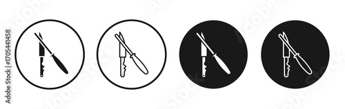 Knife sharpener icons vectors for apps and web.