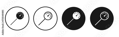 Kitchen thermometer icons vectors for apps and web.