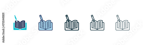 Homework icons vectors for apps and web.