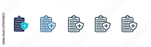 Health insurance icons vectors for apps and web.