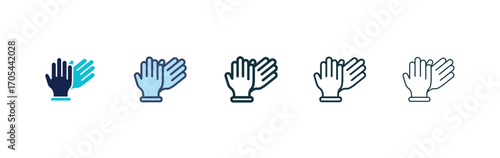 Gloves icons vectors for apps and web.