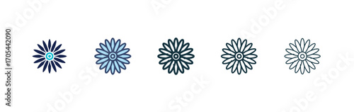 Gerbera icons vectors for apps and web.