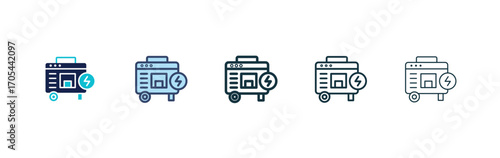 Generator icons vectors for apps and web.