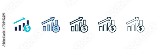 Fiscal policy icons vectors for apps and web.