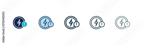Electric Problem icons vectors for apps and web.