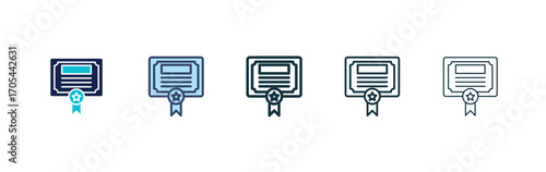 Diploma icons vectors for apps and web.