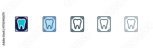 Dental X ray icons vectors for apps and web.