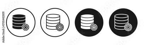 Cylinder database icons vectors for apps and web.