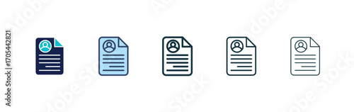 Curriculum icons vectors for apps and web.