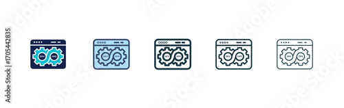 DEVOPS icons vectors for apps and web.