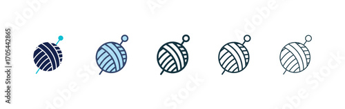 Crochet icons vectors for apps and web.