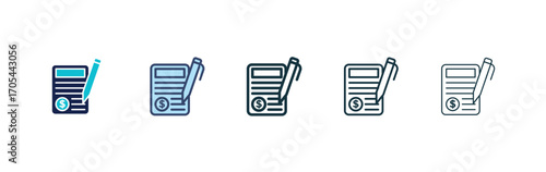 Contract icons vectors for apps and web.
