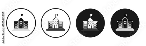 City hall icons vectors for apps and web.