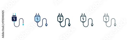 Charger icons vectors for apps and web.
