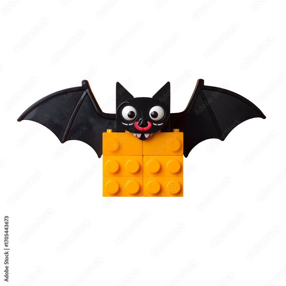Naklejka premium Bat in lego box