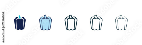 Capsicum icons vectors for apps and web.