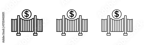 Bridging loan icons vectors for apps and web.