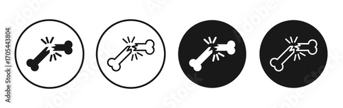 Broken bone icons vectors for apps and web.