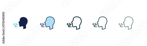 Breath icons vectors for apps and web.