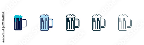 Beer icons vectors for apps and web.