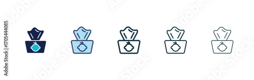 Baby wipe icons vectors for apps and web.
