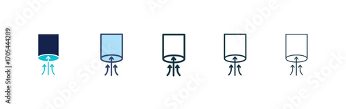 Air suction icons vectors for apps and web.