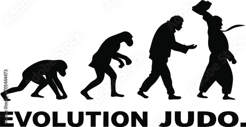 Black vector silhouette illustrations of people dancing, playing with a dog, and doing judo sports
