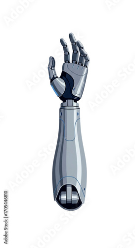 Futuristic Robotic Arm with Advanced Prosthetic Hand.