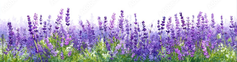 Naklejka premium Lavender field in soft focus