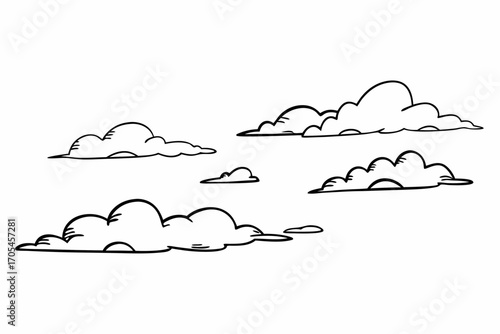 vector illustration of clouds