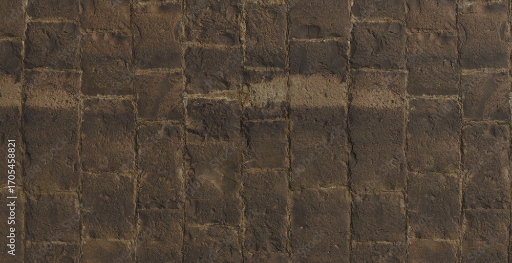 Fototapeta premium High Quality Seamless Dark Gray Rough Stone Brick Texture