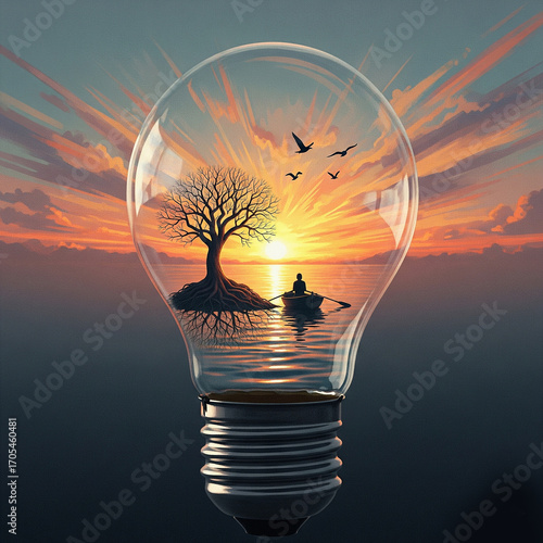 light bulb in the sky