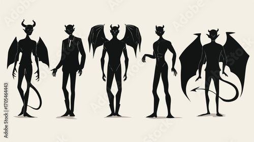 Mysterious Silhouette of Devil Within Human Body - Spirituality Concept