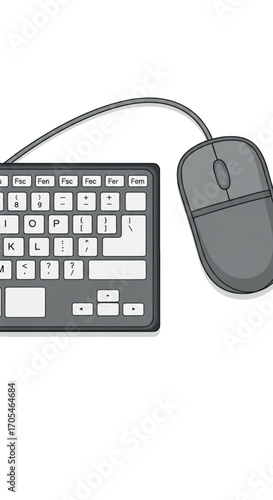 Computer Keyboard and Mouse.