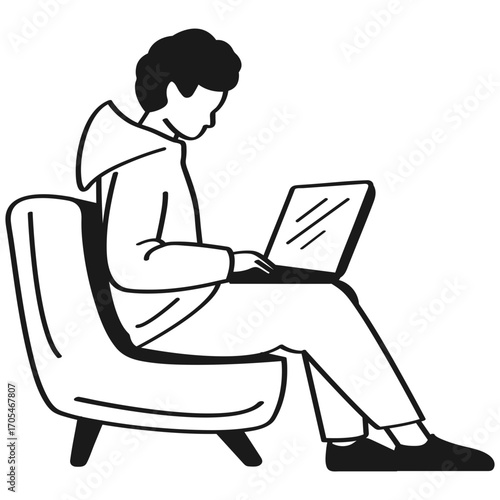 Student Studying at Home