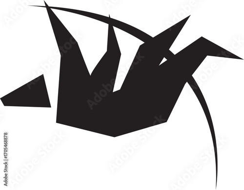 Pole vaulting symbol sport athlete icon logo