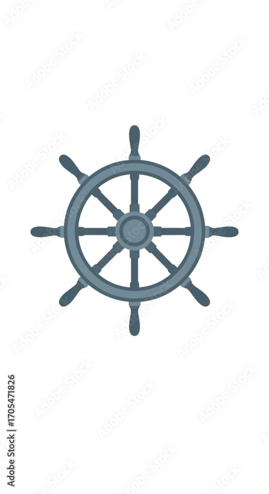 Obraz premium Nautical Ship Steering Wheel.
