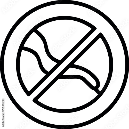Vector art of no worms sign for parasite control