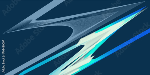 Abstract blue banner design vector, dynamic sporty horizontal background template for media promotion or web banner arts