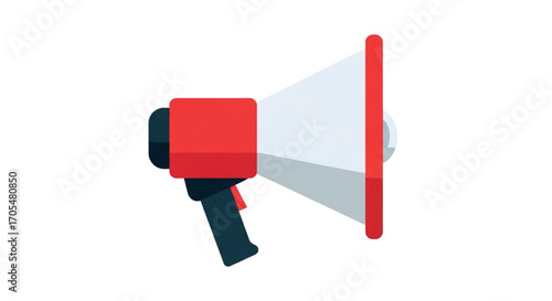 Red Megaphone Icon for Announcements and Promotions.