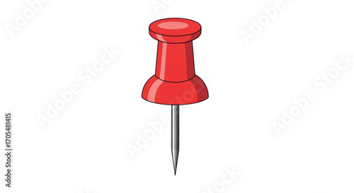 Red Push Pin Office Supply.