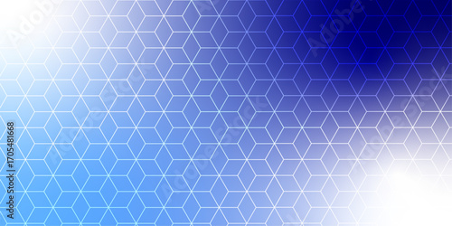 Hexagonal abstract metal background with light. graphic ornament. Stylish luxury Arabian ornament. Elegant design. Vector blue and white geometric line texture. minimal geometric