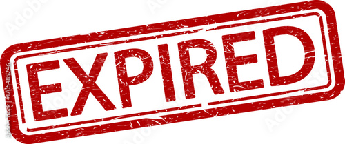 Red textured expired stamp.