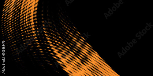 orange black brush Car sticker wrap pattern banner abstract sporty lines black orange color combination grunge brush modern pattern racing motorsport vector design.