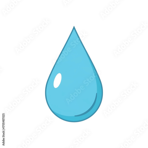 A single blue water drop with a highlight.