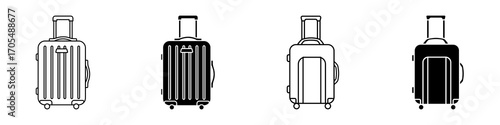 Suitcase icons vectors for apps and web.