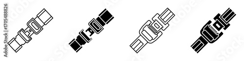 Seatbelt icons vectors for apps and web.