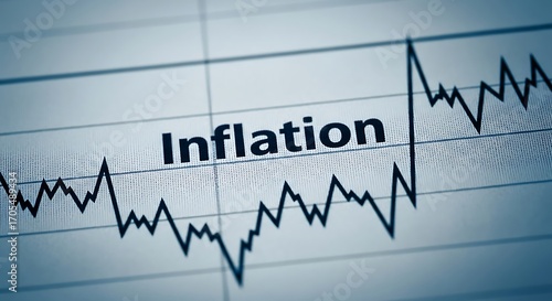 Closeup of a graph showing a sharp decline labeled inflation