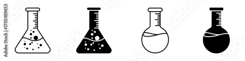 Lab flask icons vectors for apps and web.